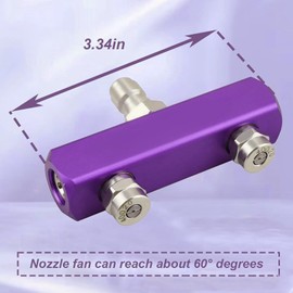 Hochdruckreiniger Adapter Doppeldüse 1/4 Zoll Schnellanschluss 5-farbiges Düsen Set 0° – 65° Multi-Winkel-Sprühspitzen für Hochdruckreiniger der KC-Serie K2 auf K7, MAX. 5000 PSI