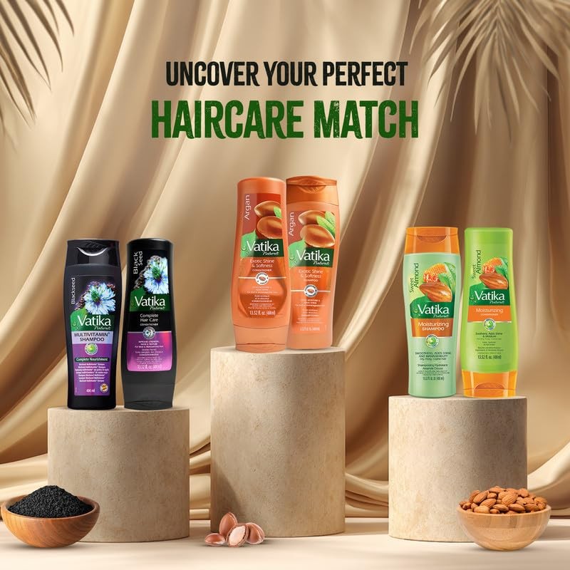 Vatika Naturals Cactus Shampoo & Conditioner Combo – Strengthens Weak