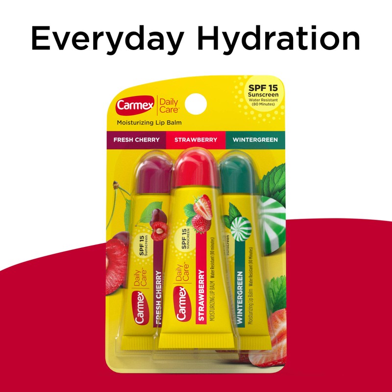 Carmex Daily Care Moisturizing Lip Balm Pack, Lip Balm With