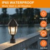 TEBLAMPUE Solar Post Lights 2 Pack, Motion Sensor Post Lantern