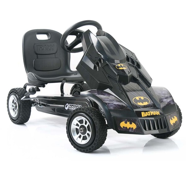 Hauck Batmobile Pedal Go Kart, Superhero Ride-On Batman Vehicle, Kids 4 and Older, Peddle & Patrol the Streets of Gotham just like Batman, Race-Styled Pedals & Rubber Wheels [] , Black