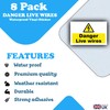 8 Pack - Danger Live Wires Stickers – Electrical Hazard