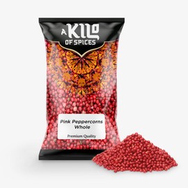 A Kilo of Spices | Pink Peppercorns, Whole Peppercorns 200g, Peppercorns For Cooking, Add To Your Curries, Vegetable Dishes, Sauces, Soups, And Stews. Ideal For Mixed Peppercorns in Pepper Grinders
