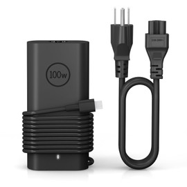 Replacement for Dell 100W Laptop Charger USB C Type C GAN Slim AC Adapter, Latitude 5440 5540 7440 5340 7340 9440 Precision 5480 5680 3580 3480 3581 Inspiron 14 7430 DA100PM220 Power Cord