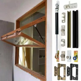 다락방 창문 디저트 폴딩창문 도어 평방 접이식 카페 [W. 단일 창 60c 트랙 1200] Attic Window Dessert Folding Window Door Square Folding Cafe [W. Single Window 60c Track 1200]