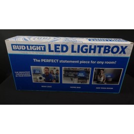 bud light Man Cave Bud Light LED Lightbox 12" x 2.5" Micro USB Power Game Room Bar  New
