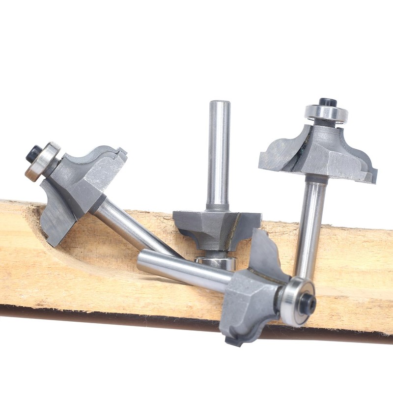Akylin 4Pcs Table Edge Ogee Bits Set,1/4" Shank,Ogee Fillet Bits