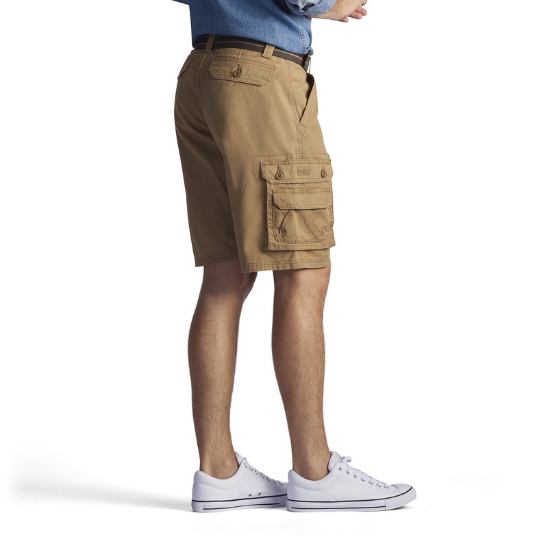 Lee Men's Dungarees New Belted Wyoming Cargo Shorts Cargos, brown
