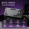 YUNZII B75 PRO Wireless Mechanical Keyboard,75% Layout with Knob,Hot Swap