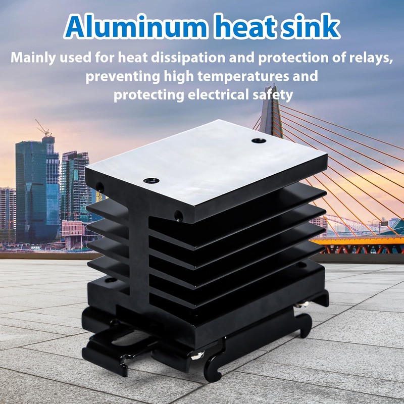 Telituny Single Phase Solid State Relay, Aluminium Heatsink SSR Dissipation,