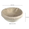 Tredoni Rattan 20cm Round Dough Rising Basket/Bowl +Cotton Cover, 0.5Kg