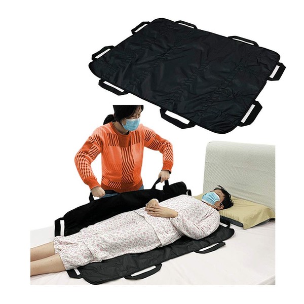 Almohadilla de cama de posicionamiento con asas, cómoda manta de transferencia de sábanas para pacientes postrados en cama, dispositivo de torneado de transferencia, sábana de hospital, acolchado de cama, ayuda para la incontinencia ancianos
