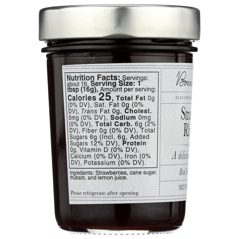 Bonnie's Jams, Strawberry Rhubarb Jam, 8.75 Ounce