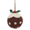 Gisela Graham Wool Christmas Pudding Christmas Bauble (8cm)