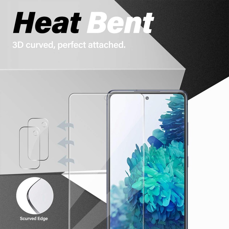 BIGFACE Galaxy S20 FE Tempered Glass Screen Protector + Camera
