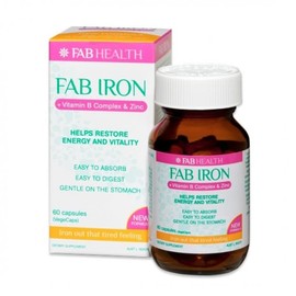 Fab Buy Fab Iron + Vitamin B Complex & Zinc 60 Capsules Online