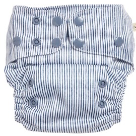 EcoNaps Modern Cloth Nappy 2.0, Indigo Pinstripe