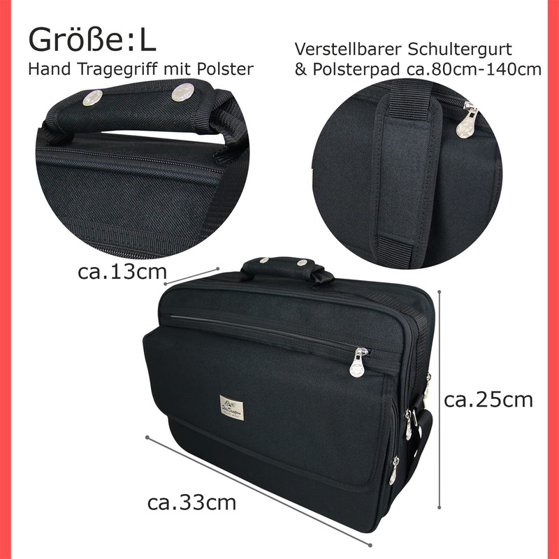 Flight Attendant Bag, Work Bag, Business Bag, Shoulder Bag, Black,