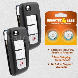Remotez4less 2 For 2014 2015 2016  2017 2018 2019 2020 2021 Replacement Nissan Rogue Key Fob