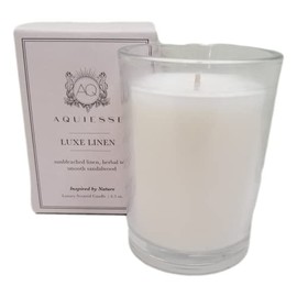 Aquiesse Boxed 6.5 oz Single Wick Candle (Luxe Linen), White