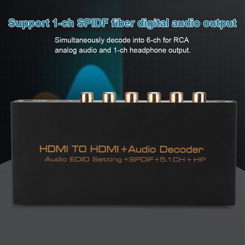 HDMI to HDMi Digital Audio Decoding Decoder Box Converter Adapter