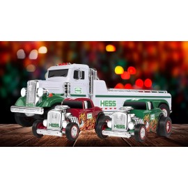 2022 Hess Holiday Truck * Coolest Hess Truck* Flatbed Transporter w/2 Hot Rods