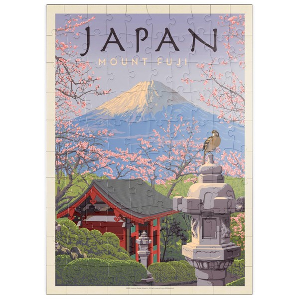 MyPuzzle Japan: Mount Fuji, Vintage Poster - Premium 100 Piece