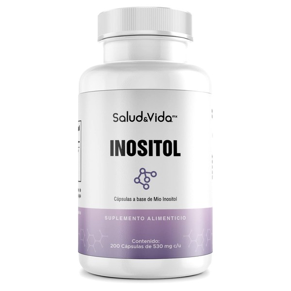 Myo Inositol Puro 500 mg | 1 al Día | 200 Cápsulas | S&V | Sin Gluten y Sin OMG.