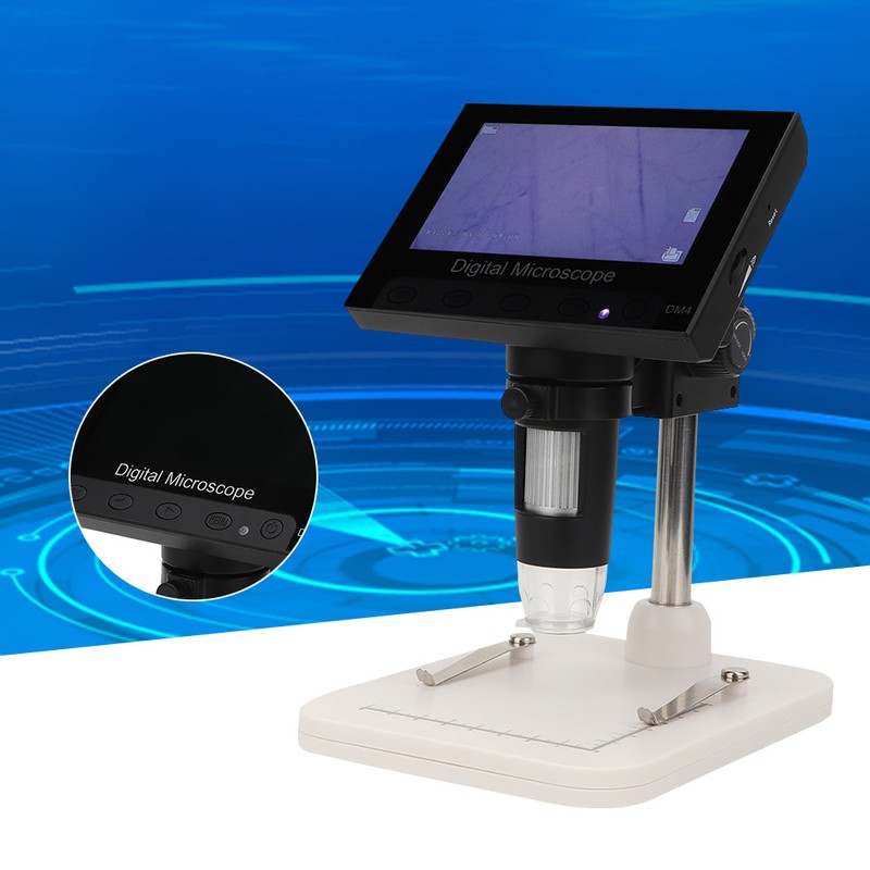 4.3" 1000X HD LCD Monitor Electronic Digital Video Microscope LED