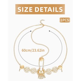 AORHOFJ Boho Head Chain Gold Vintage Headpiece Carved Water Drop Tassel Hair Accessories Festival Headband for Women and Girls, Headpiece, Hair Accessories, Festival, Indian Jewellery