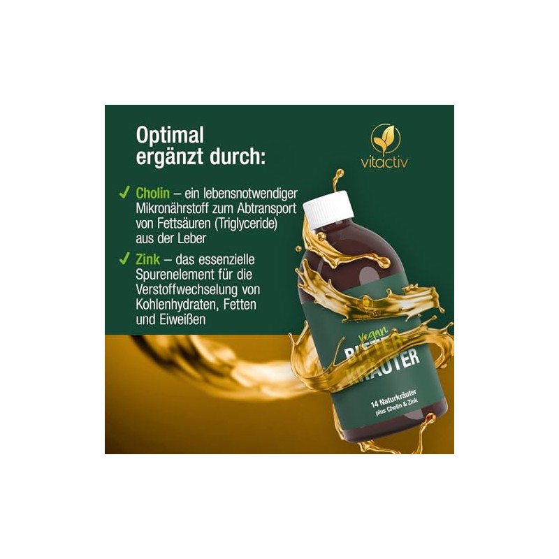Vitactiv Bitter Herbs - Bitter Drops without Alcohol, 200 ml