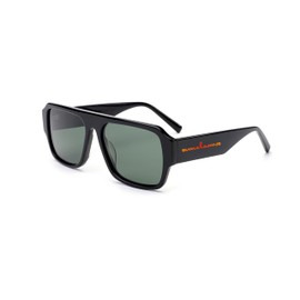 amoloma Sunglasses Aviator Glasses for Men and Women Unisex Classic Glasses Acetate Retro Vintage UV400 Polarised, black