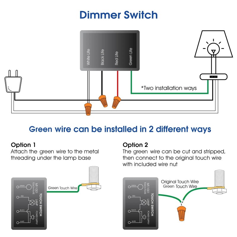 Zeifun Touch Lamp Switch 2 Pack, Touch Lamp Control Module