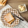 JarThenaAMCS 60 Pcs Brown Gingham Plaid Paper Plates Dessert Plates