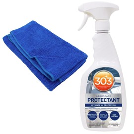 Marine Aerospace Protectant 30306 - Provides Superior UV Protection, Repels Dust, Dirt, & Staining Restores A Like-New Appearance, 32oz -Bundle with Microfiber Cloth (2 Items)