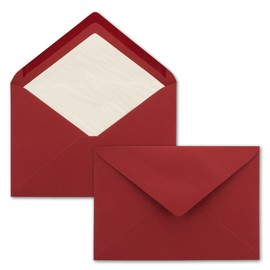 NEUSER PAPIER 15x envelopes C5 - dark red - lined with white tissue paper - 110 g/m² - 22.9 x 15.5 cm - wet glue