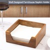 Napkin Holder for Table, Wooden Napkin Dispenser with Side Large
