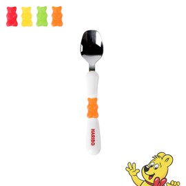 HARIBO Goldbear Spoon - Kids & Toddlers Stainless Steel Flatware with HARIBO Goldbear Figure Handle, Kids Eating Utensils for 4 years + Child, BPA Free Silverware for Kids (Orange)