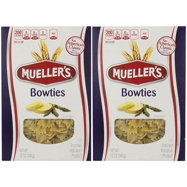 Muellers Pasta Bowties, 12 Ounce (Pack of 2)