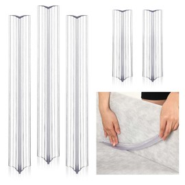 Sofa Slipcover Grips Tucks 8 Inch and 16 Inch Sofa Cover Tucks Long Clear Couch Cover Grips PVC Anti Slip Slipcover Tuck Grips for Sectional Couch Covers Recliner Chair Cushion Armchairs (5 Pieces)