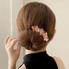Xerling Peine de mariposa con diamantes de imitación, accesorios para el cabello para mujer, peine lateral de cristal decorativo para novia, boda, joyería para el cabello (champán A)