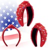 Fourth of July Headband for Women Girls Red White and