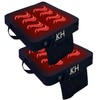 KIMI HOUSE Black Heated Stadium Seat Cushion 2 Pack, Boat