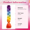 Benehair Braids Extensions, Ombre Jumbo Synthetic Hair for Braiding, Box
