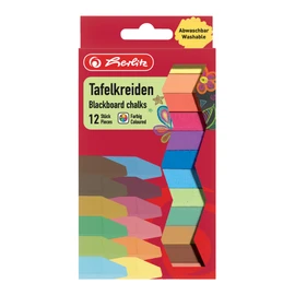 Herlitz Chalk, 12 Pieces in Hanging Pack, Assorted Colours