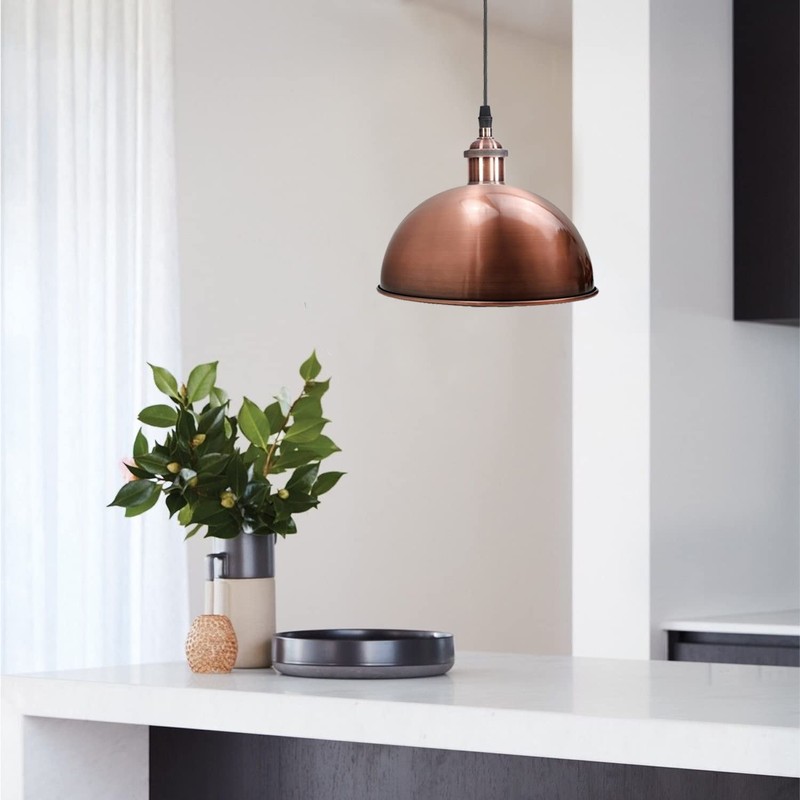 Single Indoor Ceiling Pendant Light Fitting Copper Island Industrial Vintage