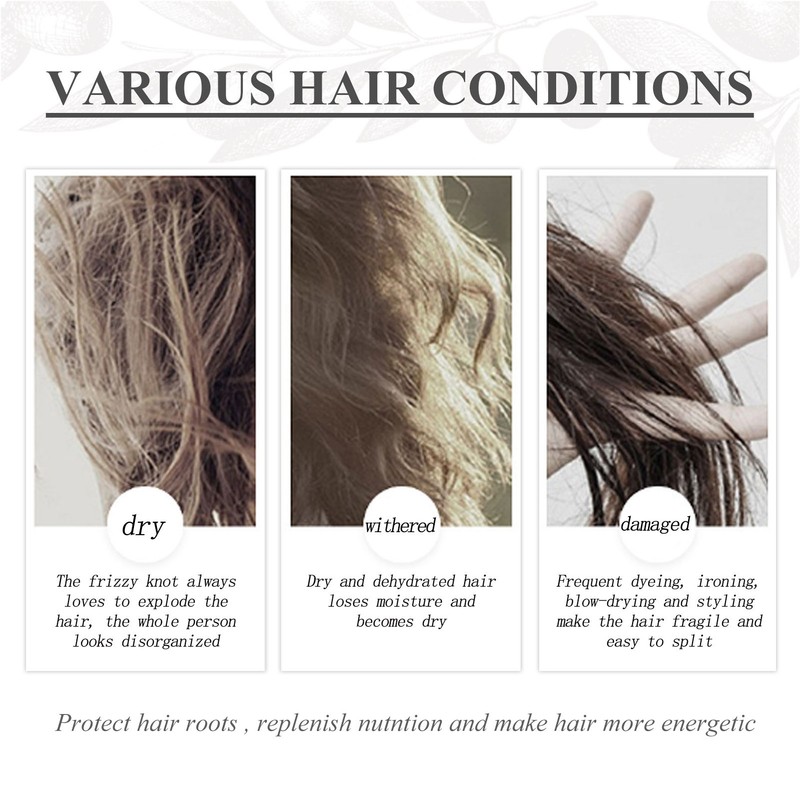 3Pcs Hair Mask Ceratin Repair for Damaged Dry Care Moisturize