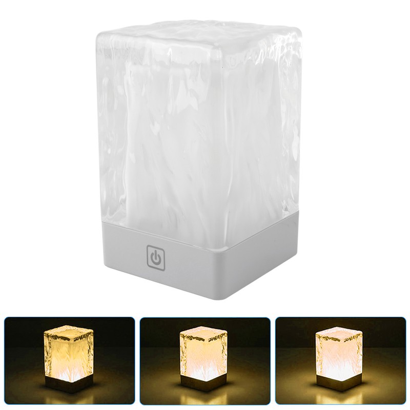 Crystal Table Lamp LED Night Light 3 Level Brightness Touch