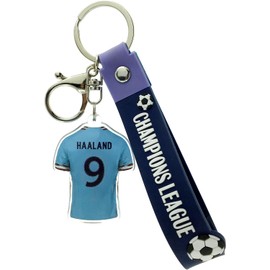 EZB Erling Haaland Man City Football Keyring | Decorative Double Sided Keychain Gift Idea | Erling Haaland Keyring