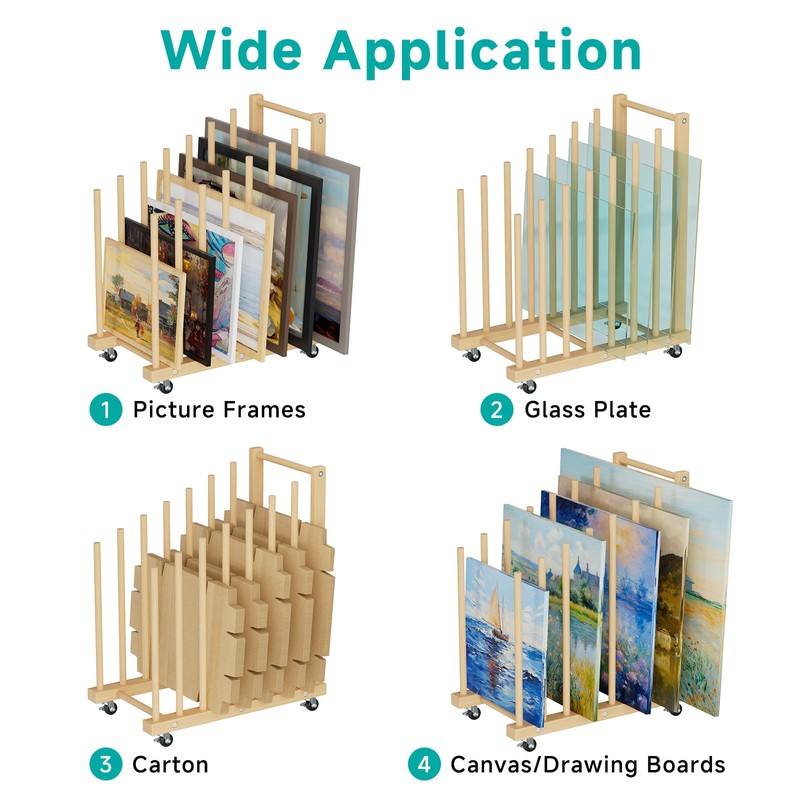 Evellstor Art Storage Rack with Handle, Art Drying Painting Rack